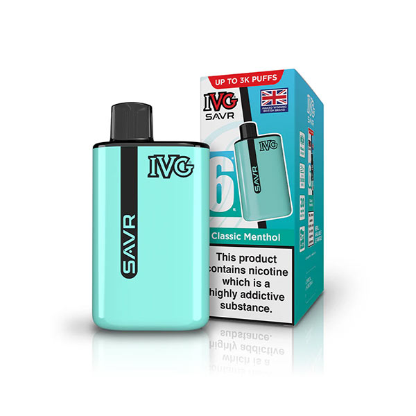 IVG savr classic menthol on white background