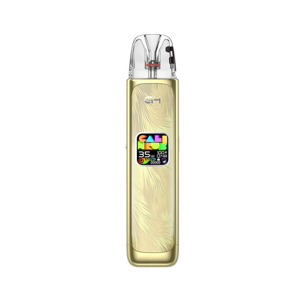 Uwell caliburn g4 polar sahara gold on white background