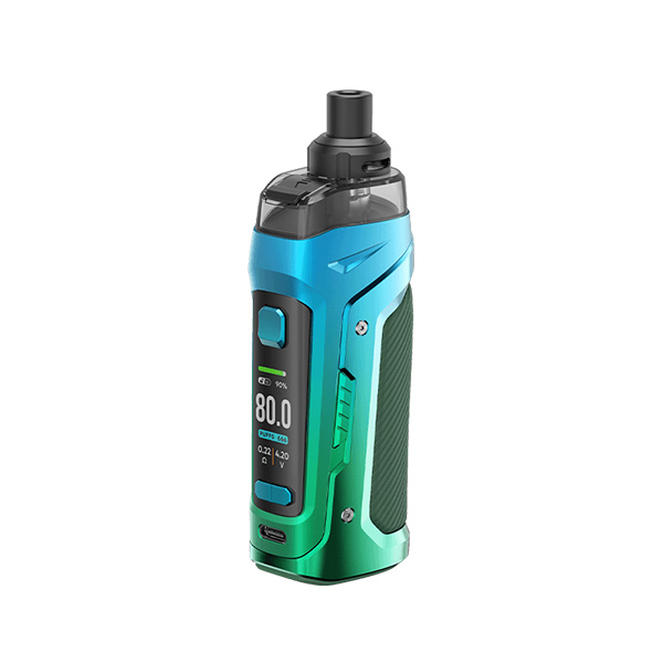 Innokin coolfire pzpulse blue green on white background